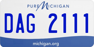 MI license plate DAG2111