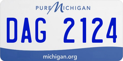MI license plate DAG2124