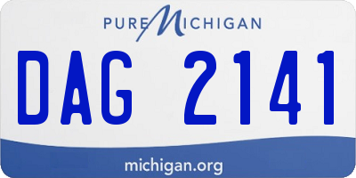 MI license plate DAG2141