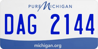 MI license plate DAG2144