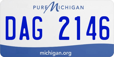MI license plate DAG2146