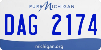 MI license plate DAG2174