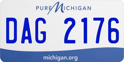 MI license plate DAG2176