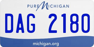 MI license plate DAG2180