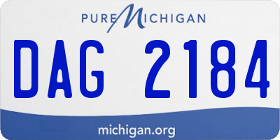 MI license plate DAG2184