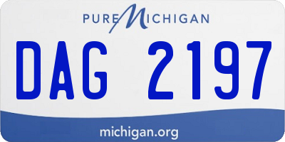 MI license plate DAG2197