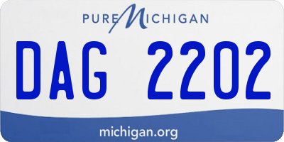 MI license plate DAG2202