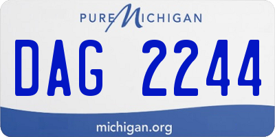 MI license plate DAG2244