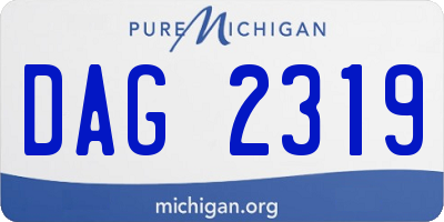MI license plate DAG2319
