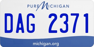 MI license plate DAG2371