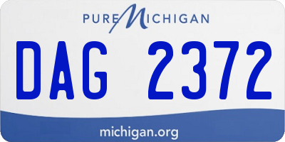 MI license plate DAG2372