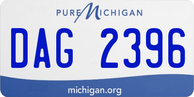 MI license plate DAG2396