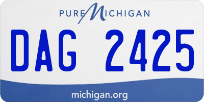 MI license plate DAG2425