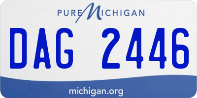 MI license plate DAG2446