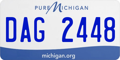 MI license plate DAG2448