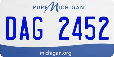 MI license plate DAG2452