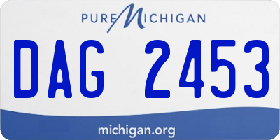 MI license plate DAG2453
