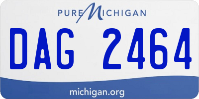 MI license plate DAG2464
