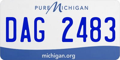 MI license plate DAG2483