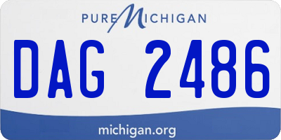 MI license plate DAG2486