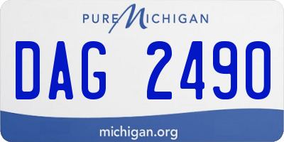 MI license plate DAG2490