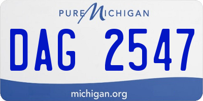 MI license plate DAG2547