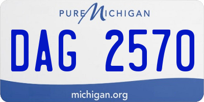 MI license plate DAG2570