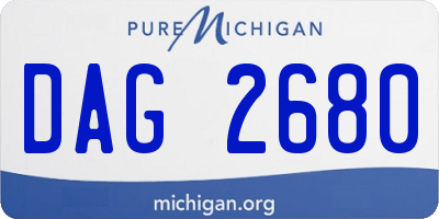 MI license plate DAG2680