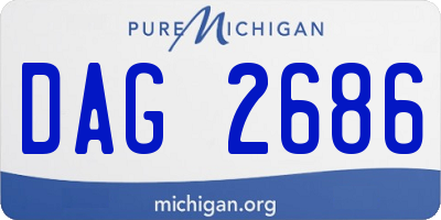 MI license plate DAG2686