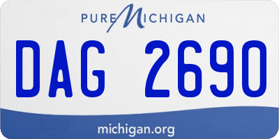 MI license plate DAG2690