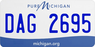 MI license plate DAG2695