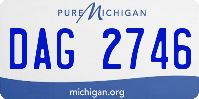 MI license plate DAG2746