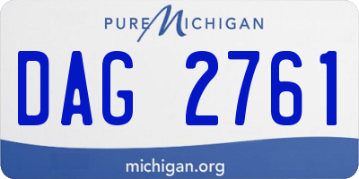 MI license plate DAG2761