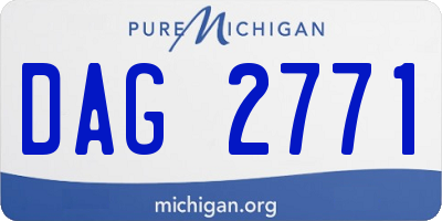 MI license plate DAG2771