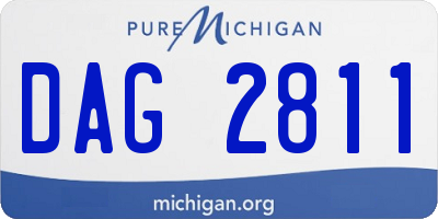 MI license plate DAG2811