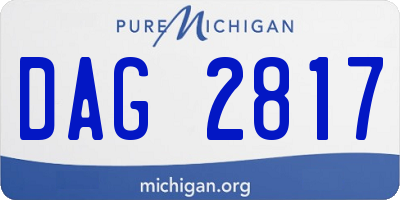 MI license plate DAG2817