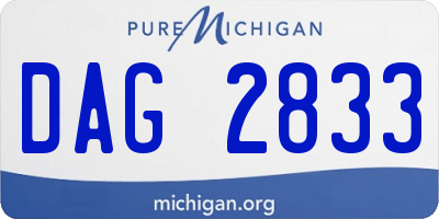 MI license plate DAG2833