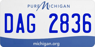 MI license plate DAG2836