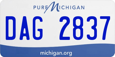 MI license plate DAG2837
