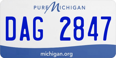 MI license plate DAG2847