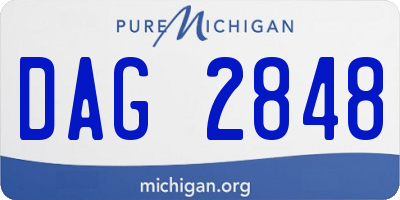 MI license plate DAG2848