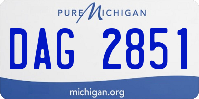 MI license plate DAG2851
