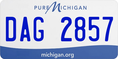 MI license plate DAG2857