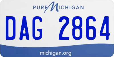 MI license plate DAG2864