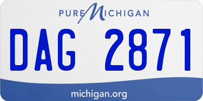 MI license plate DAG2871