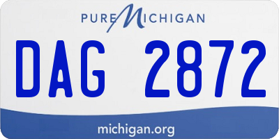 MI license plate DAG2872