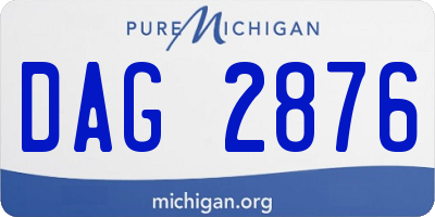 MI license plate DAG2876
