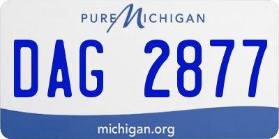 MI license plate DAG2877