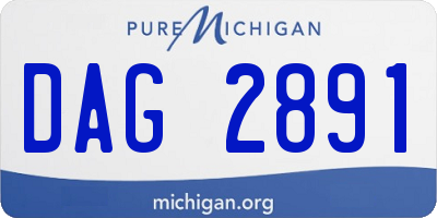 MI license plate DAG2891
