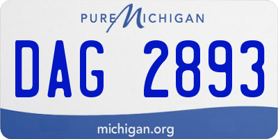 MI license plate DAG2893